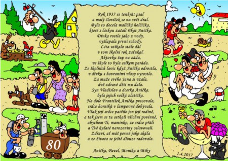 přání k 80. narozeninám - cesta životem